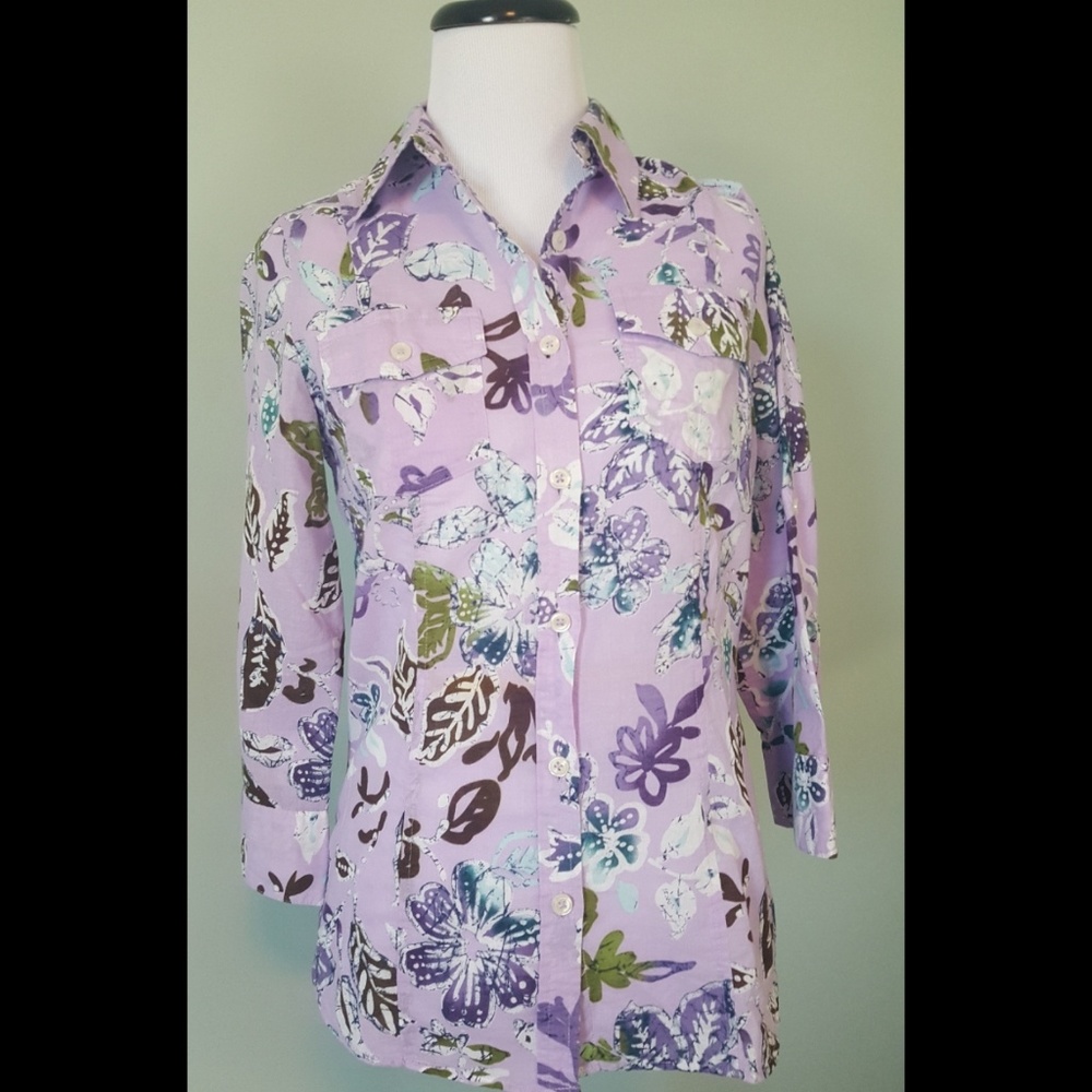 VanHeusen floral button down shirt